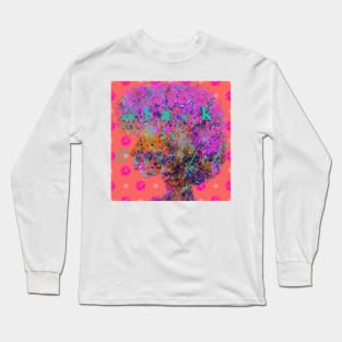 Black is Beautiful (Multicolored on Coral) Long Sleeve T-Shirt